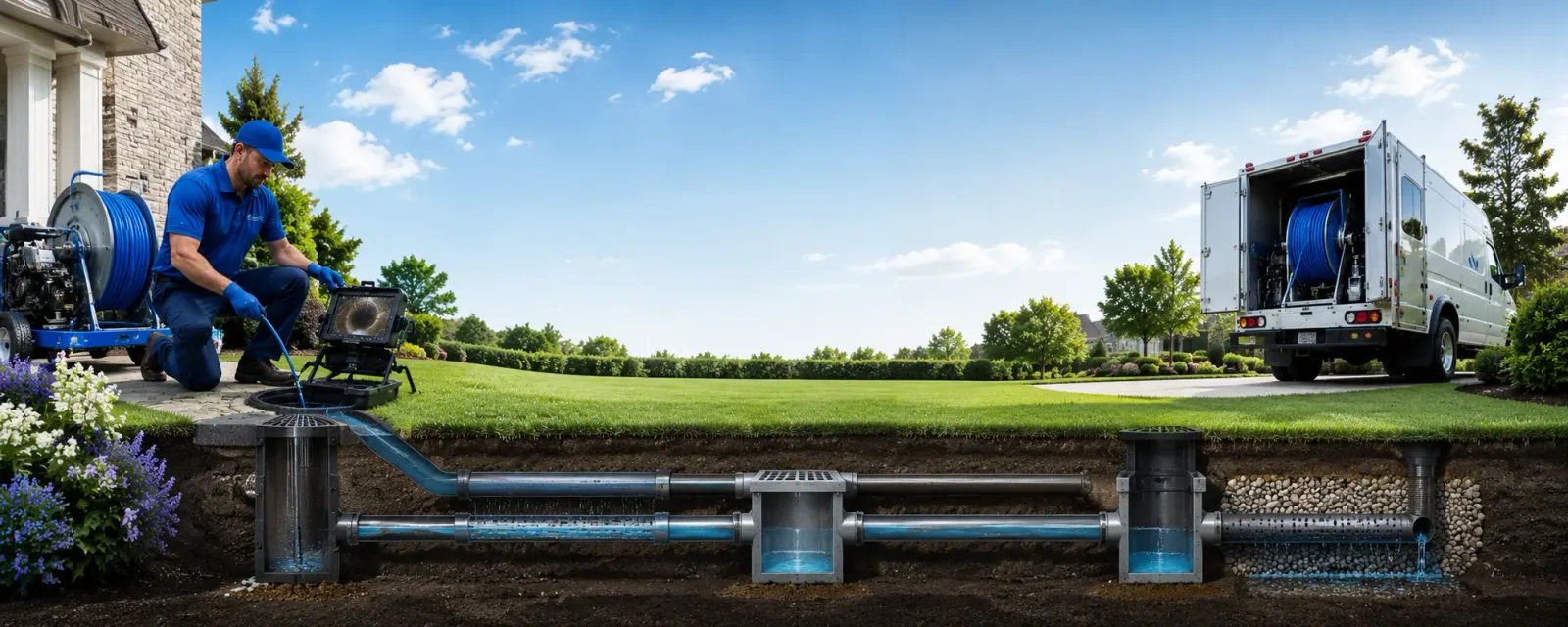 Outdoor drain cleaning information for Shobonier, IL